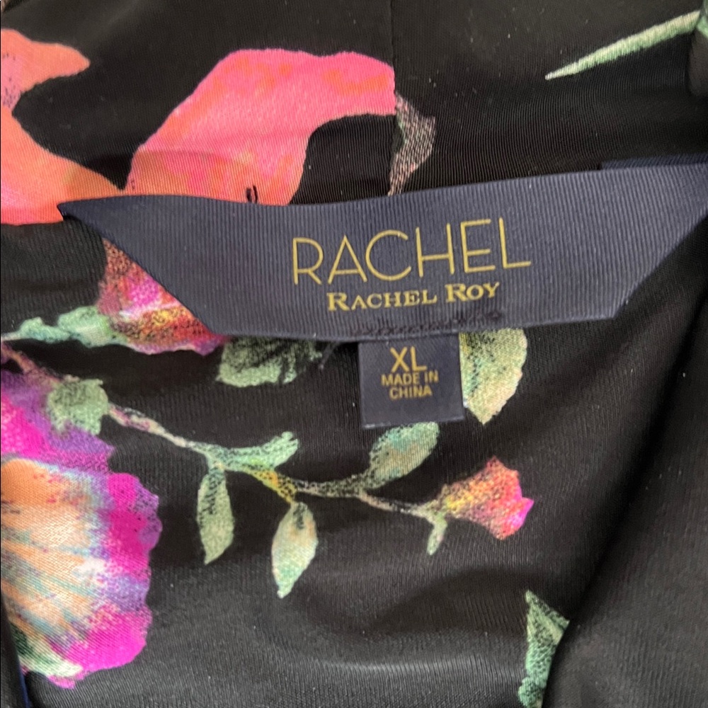 RACHEL Rachel Roy Bret jersey dress, black floral, size XL EUC! - Picture 4 of 5